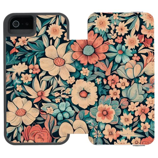 ボヘミア花枕ケース INCIPIO iPhoneウォレットケース (フォリオ Open)