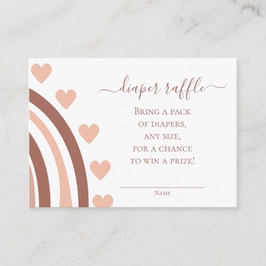 ボヘミア虹おむつラッフルエンクロージャカード エンクロージャーカード (正面)