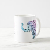 ボヘミア象のパステル調の花の美しい コーヒーマグカップ (正面右)