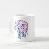 ボヘミア象のパステル調の花の美しい コーヒーマグカップ (正面左)