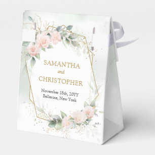 ボヘミア赤面バラユーカリ金ゴールド結婚ズ フェイバーボックス