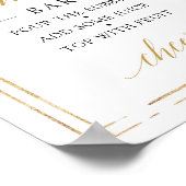 ボヘミア赤面ピンクフローラ金ゴールドママ – オーサバー徴候 ポスター (角)