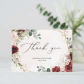 ボヘミア赤面ブルゴーニュ金ゴールド幾何学結婚理論 サンキューカード (スタンド正面)