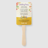 ボヘミア金ゴールドフローラ結婚式 プログラムハンドファン ハンドファン (裏面)