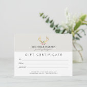 ボヘミア金ゴールド〔雄ジカの〕枝角IIギフト券 (スタンド正面)