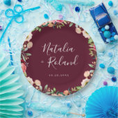 ボヘミア開花フローラフレーム紙プレート ペーパープレート (パーティー)