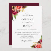 ボヘミア開花結婚式招待状 招待状 (正面/裏面)