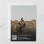 ボヘミア風の個性的な写真と名前のウェディングQRコード招待状 招待状 (裏面)