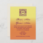 ボヘミア風モノグラム結婚式招待状 招待状 (正面/裏面)