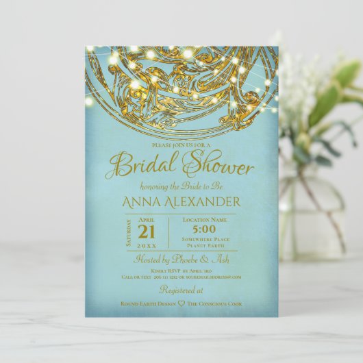 ボヘミア、インディアンインスパイアアールヌーボー 招待状 (スタンド正面)