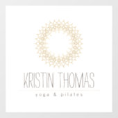 ボヘミア ゴールド サン マンダラ ヨガ・ブティック・サロン ウィンドウサイン (シート)