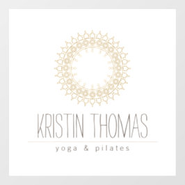 ボヘミア ゴールド サン マンダラ ヨガ・ブティック・サロン ウィンドウサイン