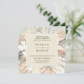 ボヘミア ジャングル フレーム 結婚式招待状 招待状 (スタンド正面)