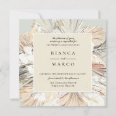 ボヘミア ジャングル フレーム 結婚式招待状 招待状 (正面)