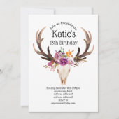 ボヘミア、ブルスカル、アントラー、誕生日 招待状 (正面)