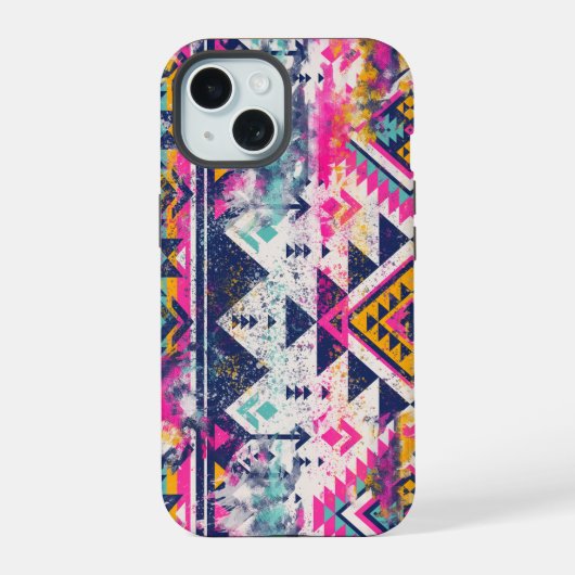 ボヘミインスパイアアの電話 iPhone 15ケース (裏面)