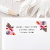 ボヘミエレガントアモダンの水彩チューリップ ラベル (インサイチュ)