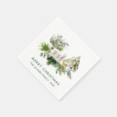 ボヘミエレガントアンクリスマスコンポジションホリデー スタンダードカクテルナプキン (角)