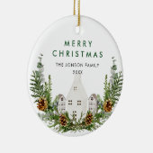 ボヘミエレガントアンクリスマスコンポジションホリデー セラミックオーナメント (右)