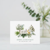 ボヘミエレガントアンクリスマスコンポジションホリデー ポストカード (スタンド正面)