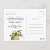 ボヘミエレガントアンクリスマスコンポジションホリデー ポストカード (裏面)