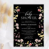 ボヘミエレガントアン野草少女ベビーシャワー 招待状