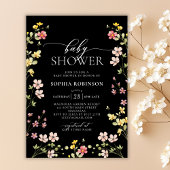 ボヘミエレガントアン野草少女ベビーシャワー 招待状