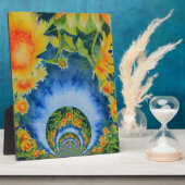 ボヘミエレガントン風レトロひまわり フォトプラーク (側面)