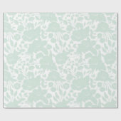 ボヘミエレガント赤面グリーン白スタイリッシュフローラ ラッピングペーパー (フラット)