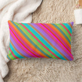 ボヘミカラフルアはっきりしたストライプのの腰枕 ランバークッション (ブランケット)