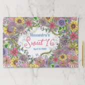 ボヘミカラフルアン花模様スウィート16紙ランチョンマット ペーパーパッド (インサイチュ)