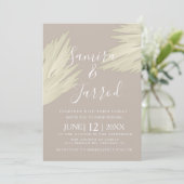 ボヘミシンプルアン結婚パンパス 招待状 (スタンド正面)