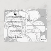 ボヘミシンプルアン・スクリプト・ホワイト日付の変更 ポストカード (裏面)