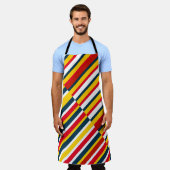 ボヘミストライプの人 エプロン (着用した状態)