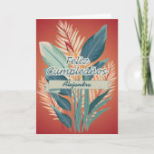ボヘミスペインのアンフローラテラコッタハッピーバースデー カード (正面)