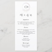 ボヘミニマルミアンブラック&ホワイトのメ結婚ニュー メニュー (正面)