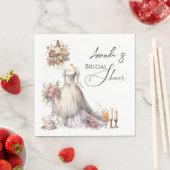 ボヘミビクトリアンア結婚のドレスティーブライダルシャワー スタンダードランチョンナプキン (インサイチュ)