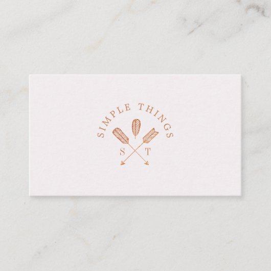 ボヘミフェミニンアンボホアロークレスト&モノグラム 名刺 (正面)