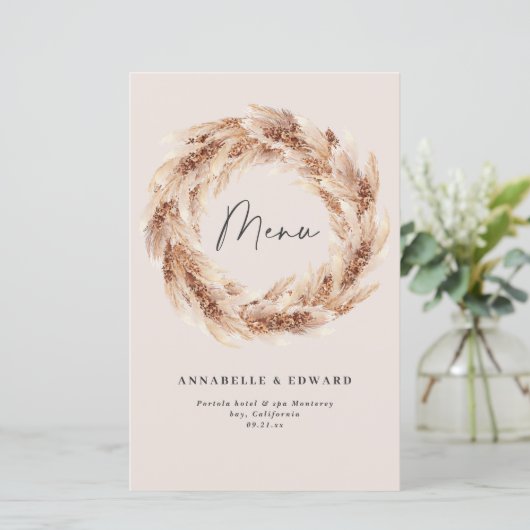 ボヘミモダンアの植物性パンパ結婚ス草 (スタンド正面)