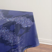 ボヘミモダンアンコバルトネイビーグリッターイカットパターン テーブルクロス (インサイチュ)