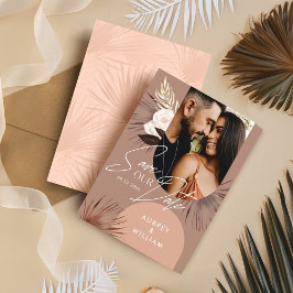 ボヘミモダンアンシックBoho水彩花模様写真 セーブザデート