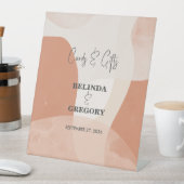 ボヘミモダンアンテラコッタウェディングカードギフト 台座サイン (インサイチュ)