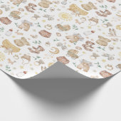 ボヘミモダンアンミュート赤ちゃん服おもちゃ子供部屋 ラッピングペーパー (角)