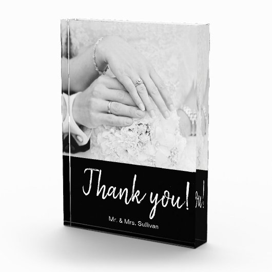 ボヘミモダンアン写真黒ありがとう フォトブロック (右)