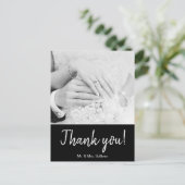 ボヘミモダンアン写真黒ありがとう ポストカード (スタンド正面)