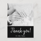 ボヘミモダンアン写真黒ありがとう ポストカード (正面)