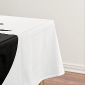 ボヘミモダンアン白黒熱帯蓮の葉 テーブルクロス (インサイチュ)