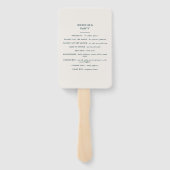 ボヘミモダンアン、パインタリー・テラコッタティール（緑がかった色）結婚ズ ハンドファン (裏面)