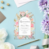 ボヘミモダンフローラキンセアニェラ写真カード アクリル招待状 (インサイチュ (ウェディング))