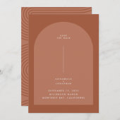 ボヘミモダンミニマルアの錆テラコッタ幾何学的 (正面/裏面)